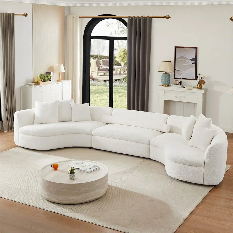 Grand canapé moderne en tissu 3 places