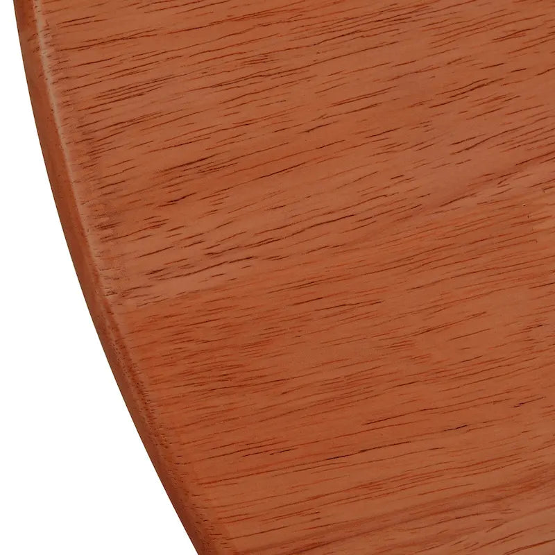table basse en bois avec accents en rotin synthétique