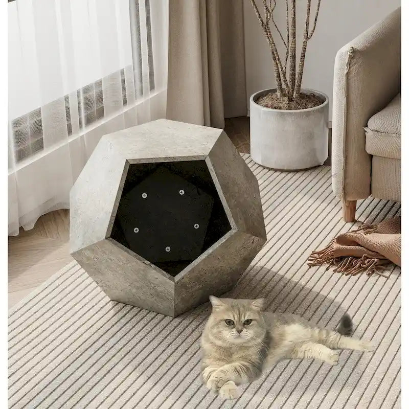 25,98 Table d'appoint niche pour chat, meuble moderne de forme