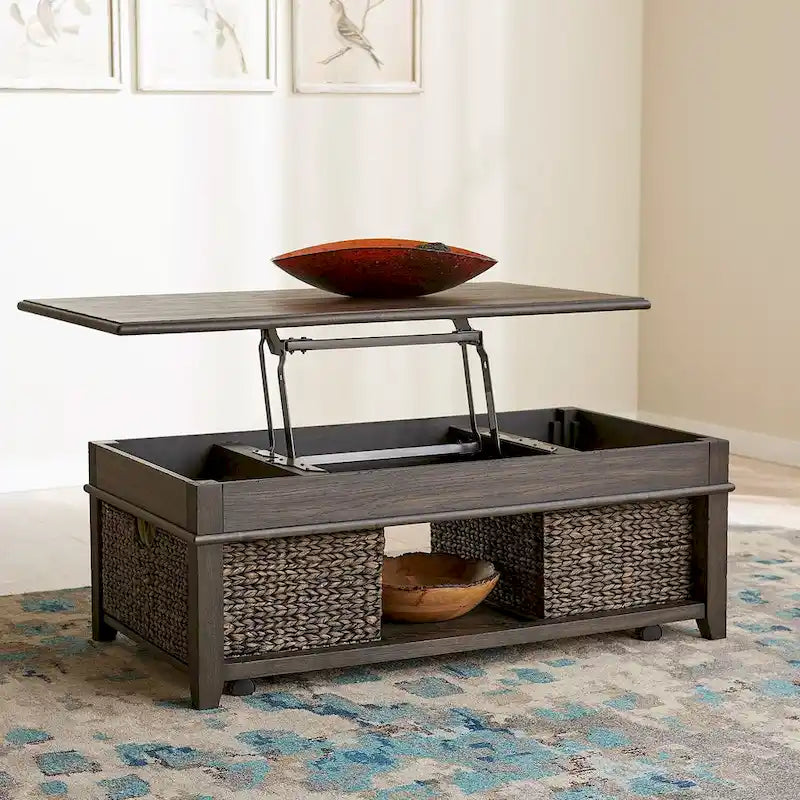 Ensemble de 3 tables basses relevables Mill Creek Peppercorn