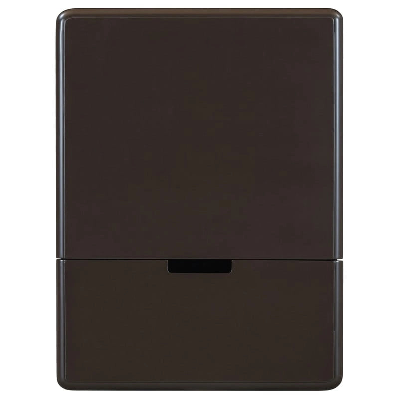 Table d'appoint étroite multifonctionnelle classique vintage avec ports USB et 1 tiroir avec porte-gobelets, table d'appoint de canapé