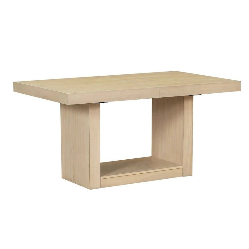Ensemble de salle à manger contemporain 6 pièces extensible en bois avec banc rembourré et 4 chaises de salle à manger