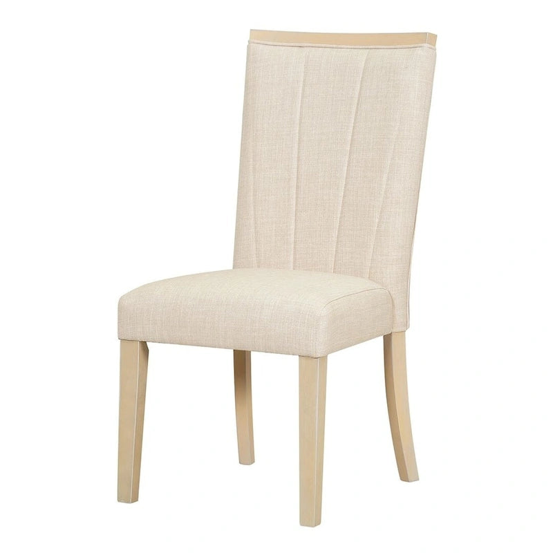 Ensemble de salle à manger contemporain 6 pièces extensible en bois avec banc rembourré et 4 chaises de salle à manger