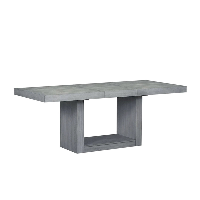 Ensemble de salle à manger contemporain 6 pièces extensible en bois avec banc rembourré et 4 chaises de salle à manger