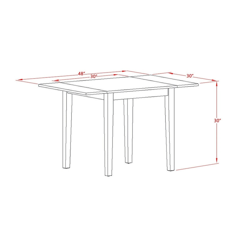 Ensemble de table de cuisine East West Furniture, composé d'une table à manger rectangulaire et de chaises Parson, acajou (options de pièces)