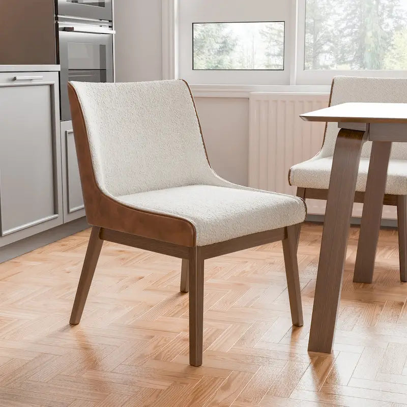 Ensemble de salle à manger rectangulaire 5 pièces noyer mi-siècle Beau I de Furniture of America