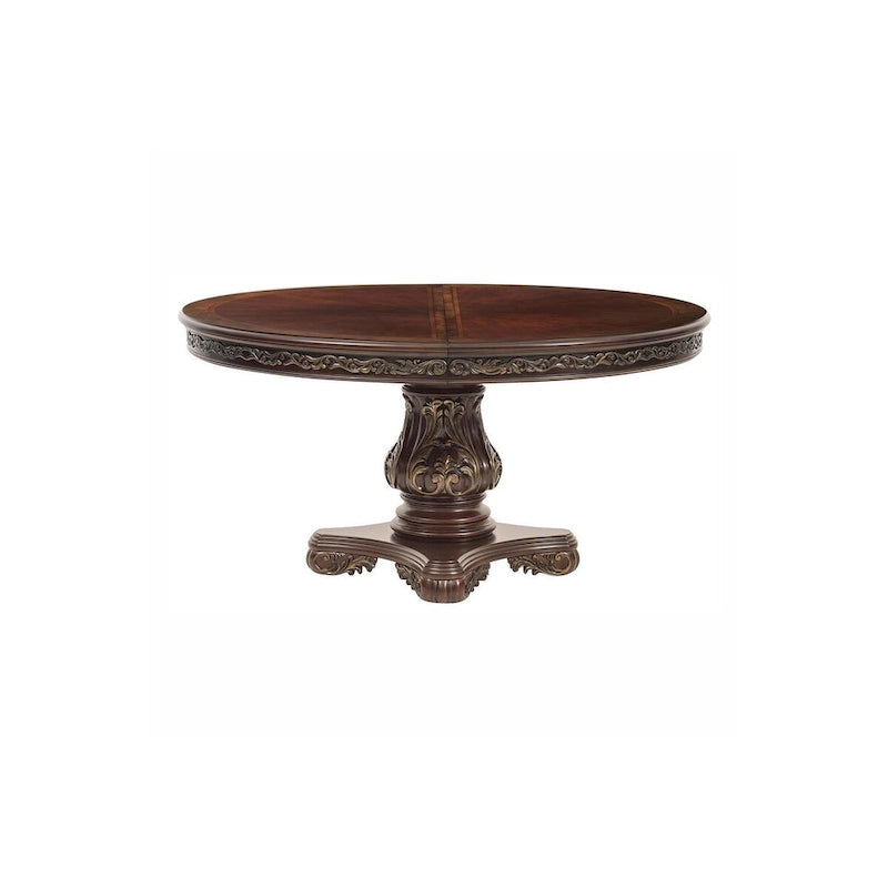 Ensemble de salle à manger ovale traditionnel Shelby Cherry avec double piédestal