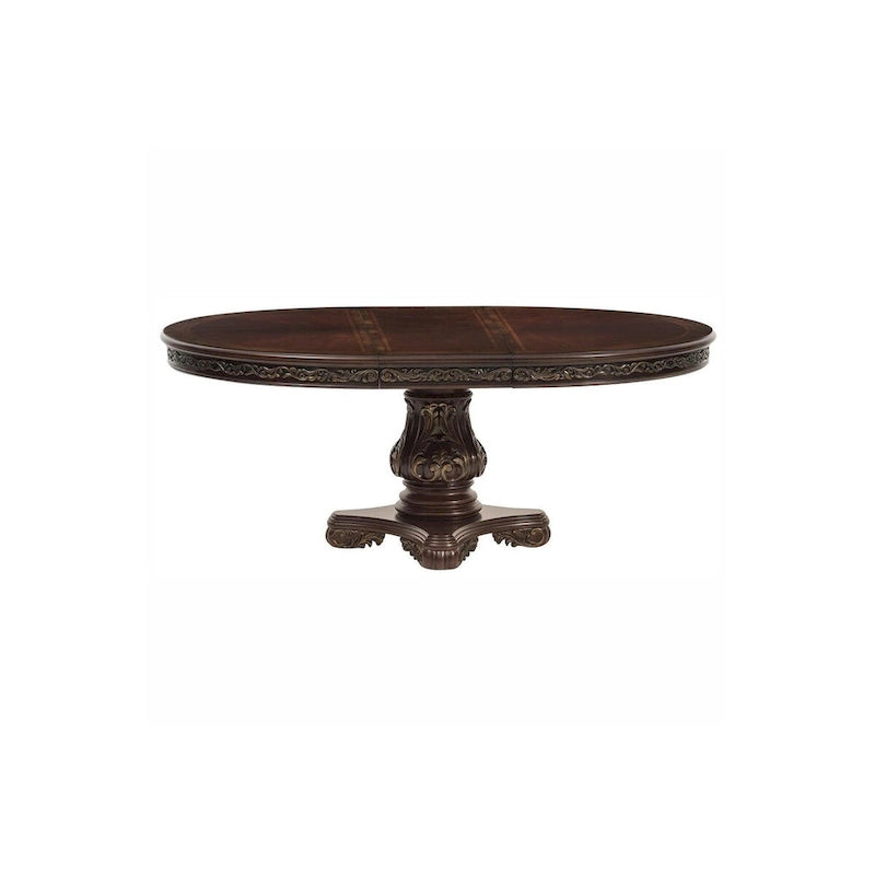 Ensemble de salle à manger ovale traditionnel Shelby Cherry avec double piédestal