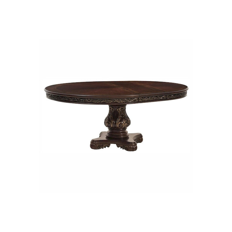 Ensemble de salle à manger ovale traditionnel Shelby Cherry avec double piédestal
