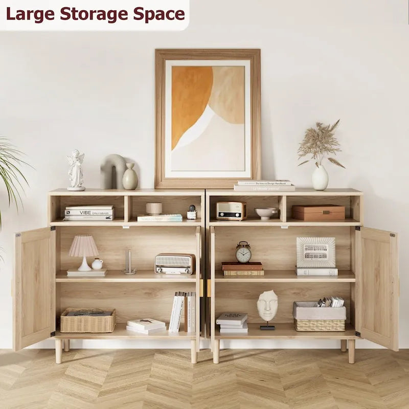Buffet en rotin moderne Eie - 62,9 P x 15,7 L x 36,2 H