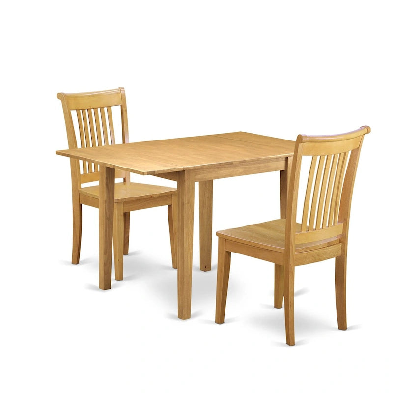 Ensemble de salle à manger East West Furniture – Une table de salle à manger rectangulaire et des chaises de cuisine, chêne (Option de pièces)