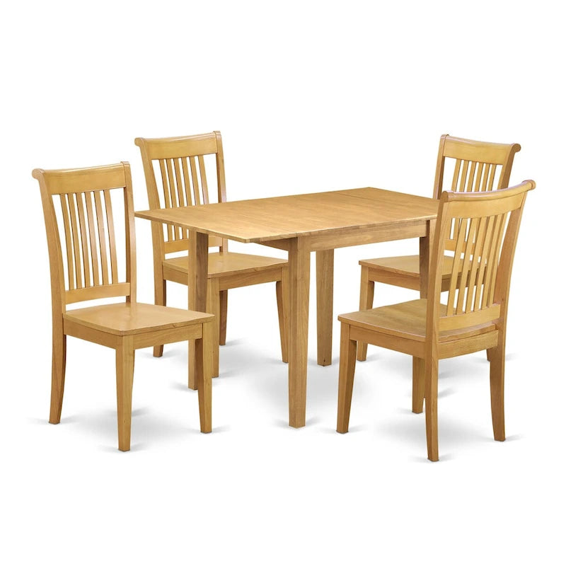 Ensemble de salle à manger East West Furniture – Une table de salle à manger rectangulaire et des chaises de cuisine, chêne (Option de pièces)