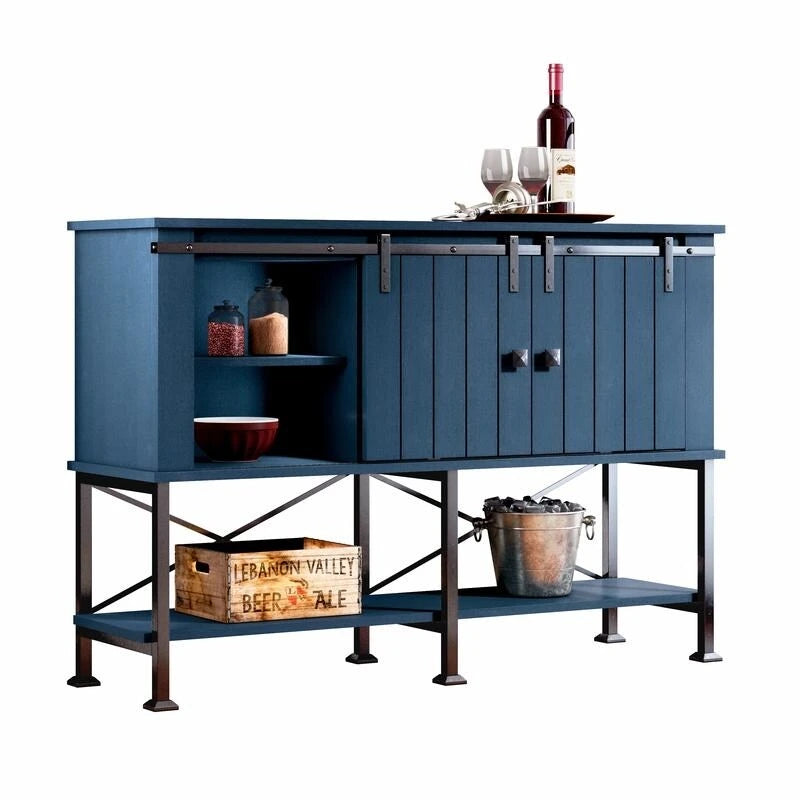 Cave à vin 52 pouces avec porte coulissante et étagères réglables - 52 L x 38 P x 15,5 H