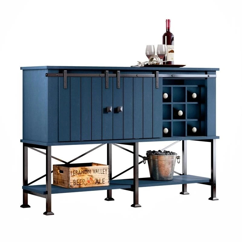 Cave à vin 52 pouces avec porte coulissante et étagères réglables - 52 L x 38 P x 15,5 H