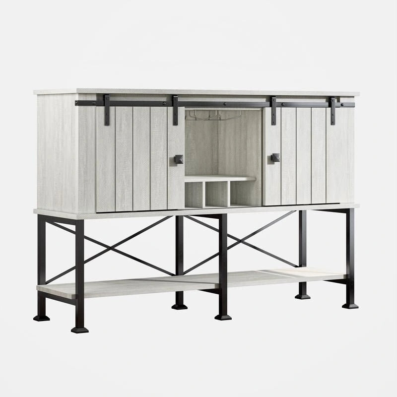 Cave à vin 52 pouces avec porte coulissante et étagères réglables - 52 L x 38 P x 15,5 H