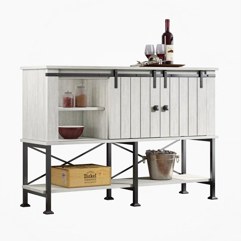 Cave à vin 52 pouces avec porte coulissante et étagères réglables - 52 L x 38 P x 15,5 H