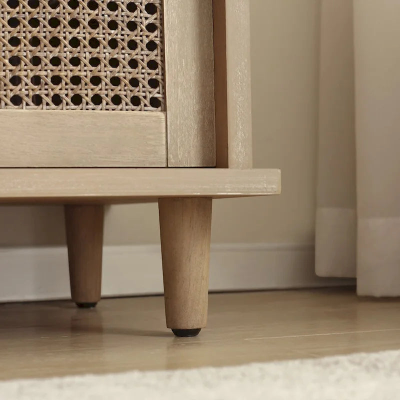 Art Leon Bahut de rangement buffet en rotin cannage naturel (lot de 2)