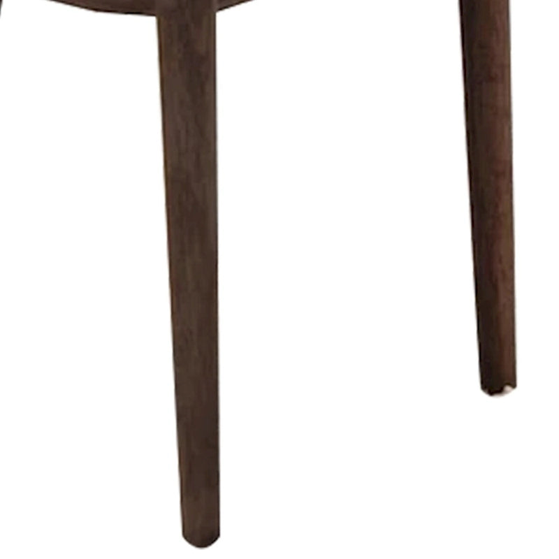 Lot de 2 chaises de salle à manger modernes Lee en bois, assises rembourrées, pieds fuselés, gris