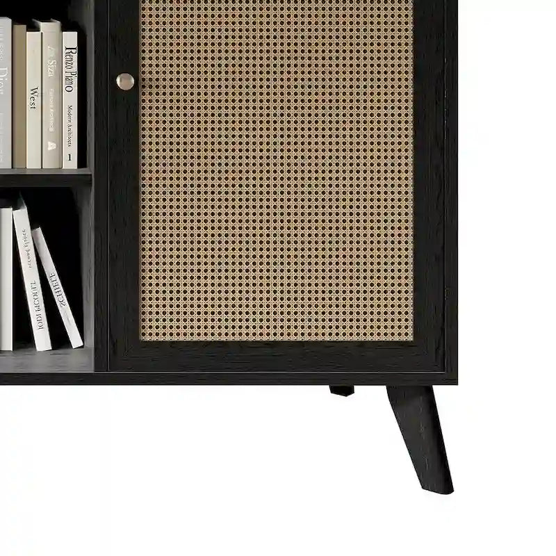 Buffet bas noir style moderne du milieu du siècle CraftPorch