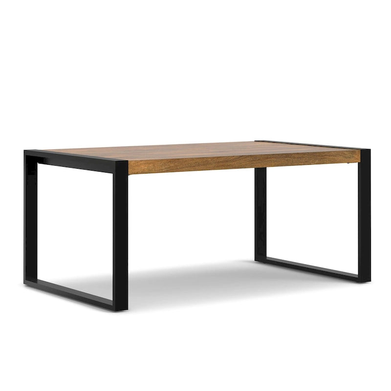 Table à manger industrielle moderne rectangulaire WyndenHall Phobe de 168 x 102 cm - 168 cm de large