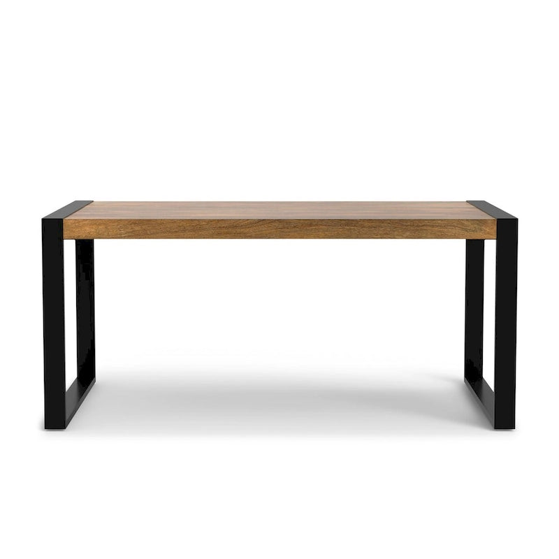 Table à manger industrielle moderne rectangulaire WyndenHall Phobe de 168 x 102 cm - 168 cm de large