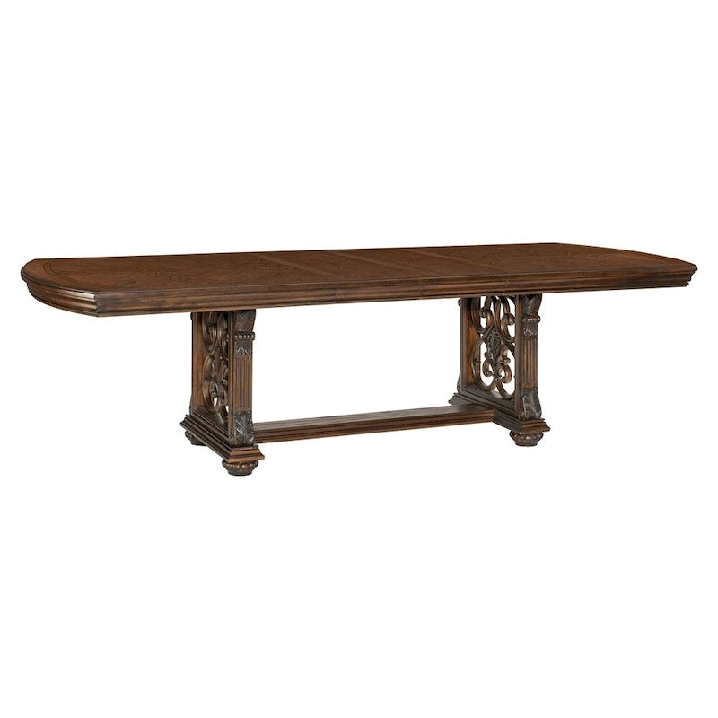 Table de salle à manger 9 pièces avec rallonge, 2 fauteuils et 6 chaises d'appoint