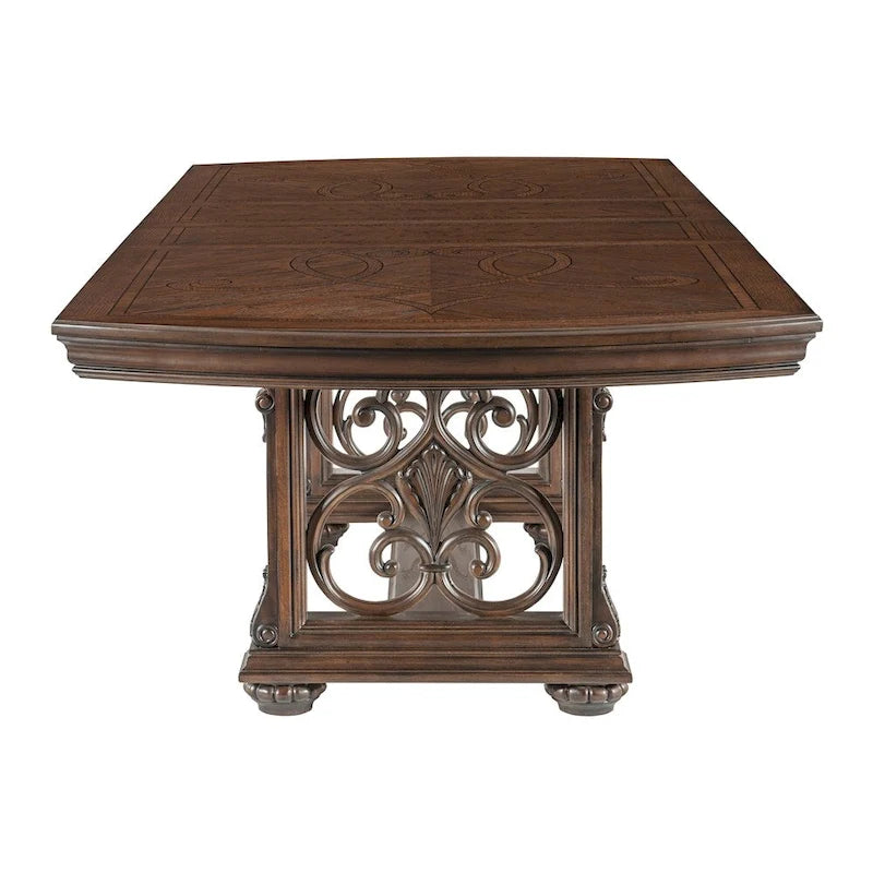 Table de salle à manger 9 pièces avec rallonge, 2 fauteuils et 6 chaises d'appoint