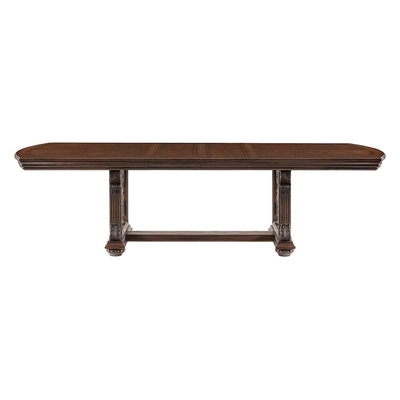 Table de salle à manger 9 pièces avec rallonge, 2 fauteuils et 6 chaises d'appoint