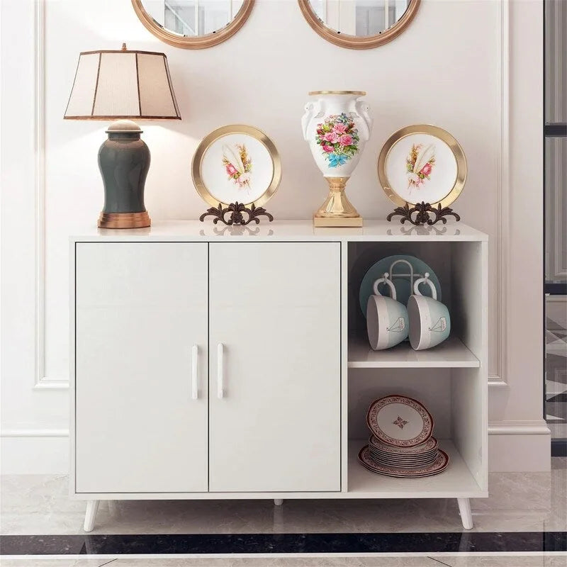 Buffet de cuisine 2 portes 2 étagères - 15P x 41,7L x 32,6H