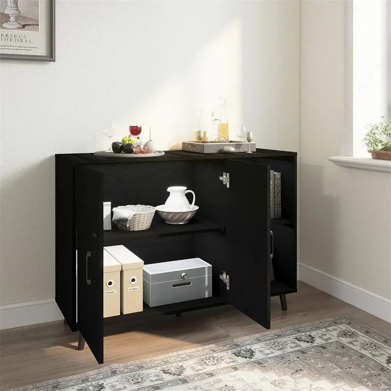 Buffet de cuisine 2 portes 2 étagères - 15P x 41,7L x 32,6H