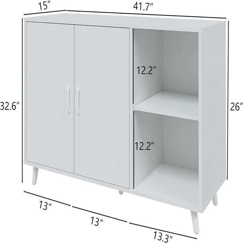 Buffet de cuisine 2 portes 2 étagères - 15P x 41,7L x 32,6H