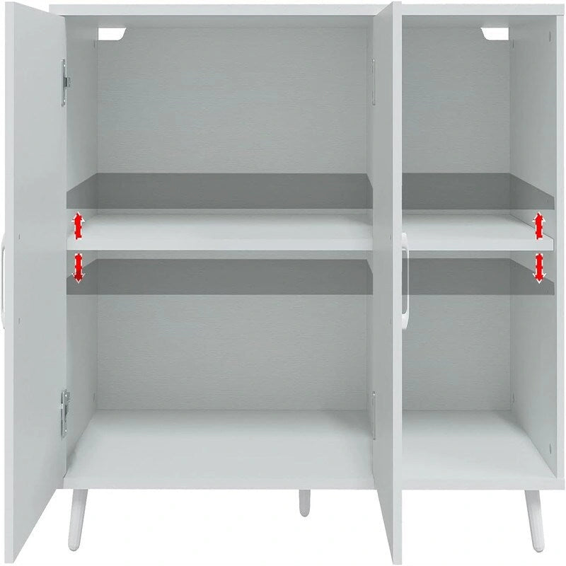 Buffet de cuisine 2 portes 2 étagères - 15P x 41,7L x 32,6H