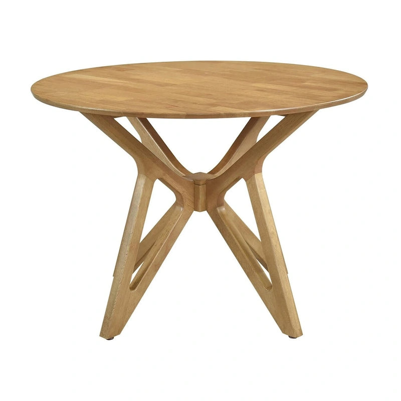 Ensemble de salle à manger 5 pièces en bois massif noyer clair Carson