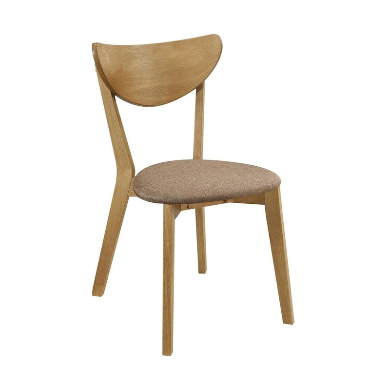 Ensemble de salle à manger 5 pièces en bois massif noyer clair Carson
