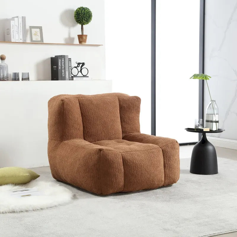 Pouf confortable pour adultes et enfants, fauteuil paresseux ultra doux avec mousse et repose-pieds
