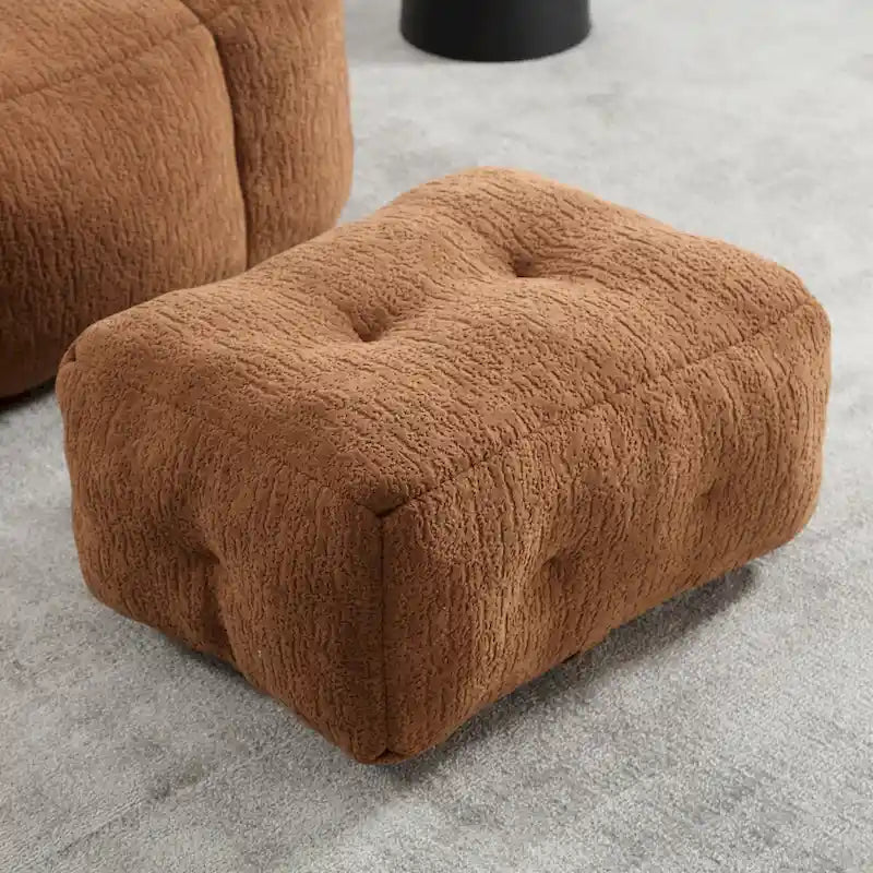 Pouf confortable pour adultes et enfants, fauteuil paresseux ultra doux avec mousse et repose-pieds