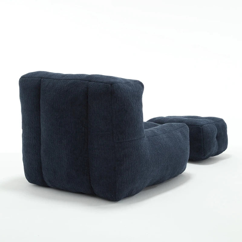 Pouf confortable pour adultes et enfants, fauteuil paresseux ultra doux avec mousse et repose-pieds
