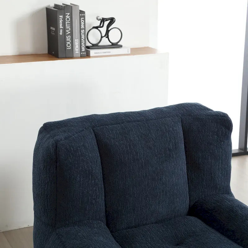 Pouf confortable pour adultes et enfants, fauteuil paresseux ultra doux avec mousse et repose-pieds