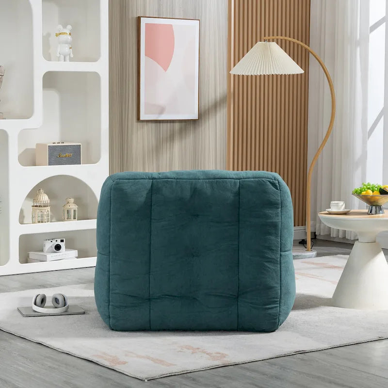 Pouf confortable pour adultes et enfants, fauteuil paresseux ultra doux avec mousse et repose-pieds