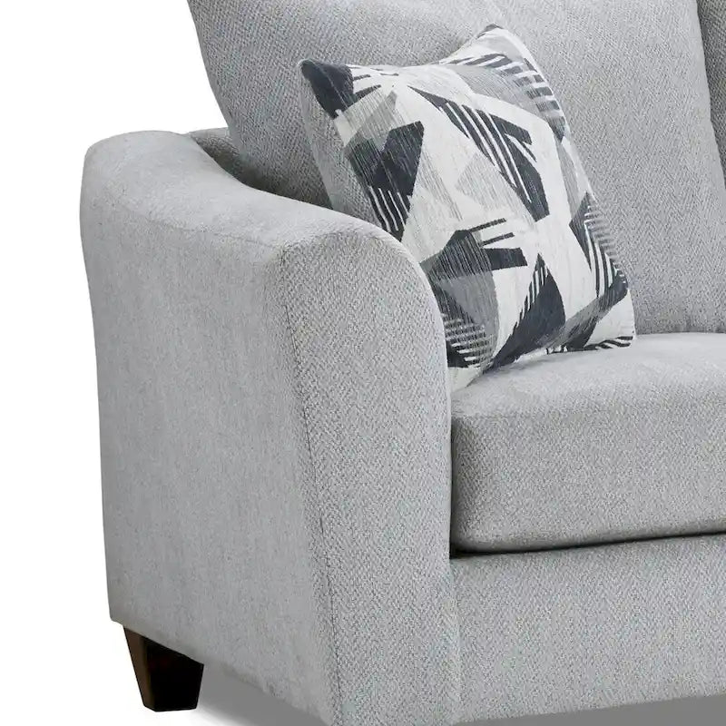 Ensemble de salon 3 pièces Duleek de Roundhill Furniture, motif chevrons argenté
