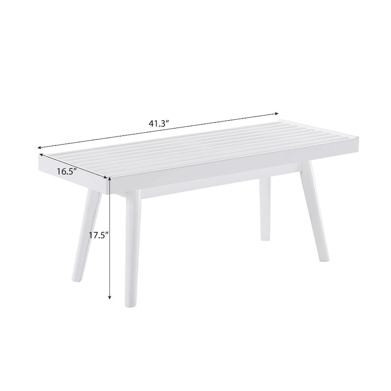 Banc à lattes en bois massif