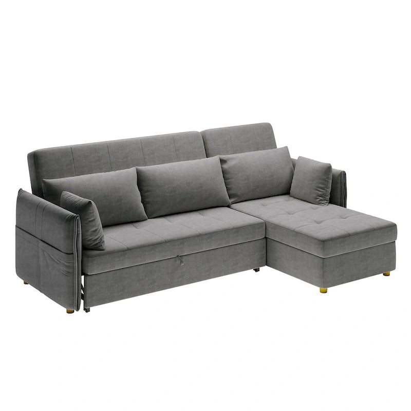 98.43 Canapé-lit d'angle moderne minimalisteAnti-rayures et imperméable, cadre en bois massif