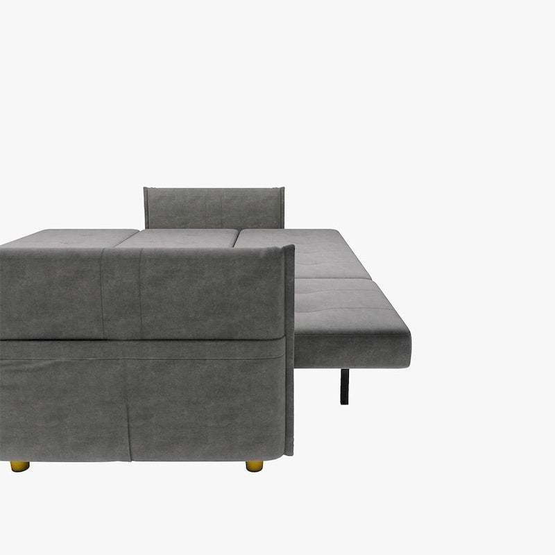 98.43 Canapé-lit d'angle moderne minimalisteAnti-rayures et imperméable, cadre en bois massif