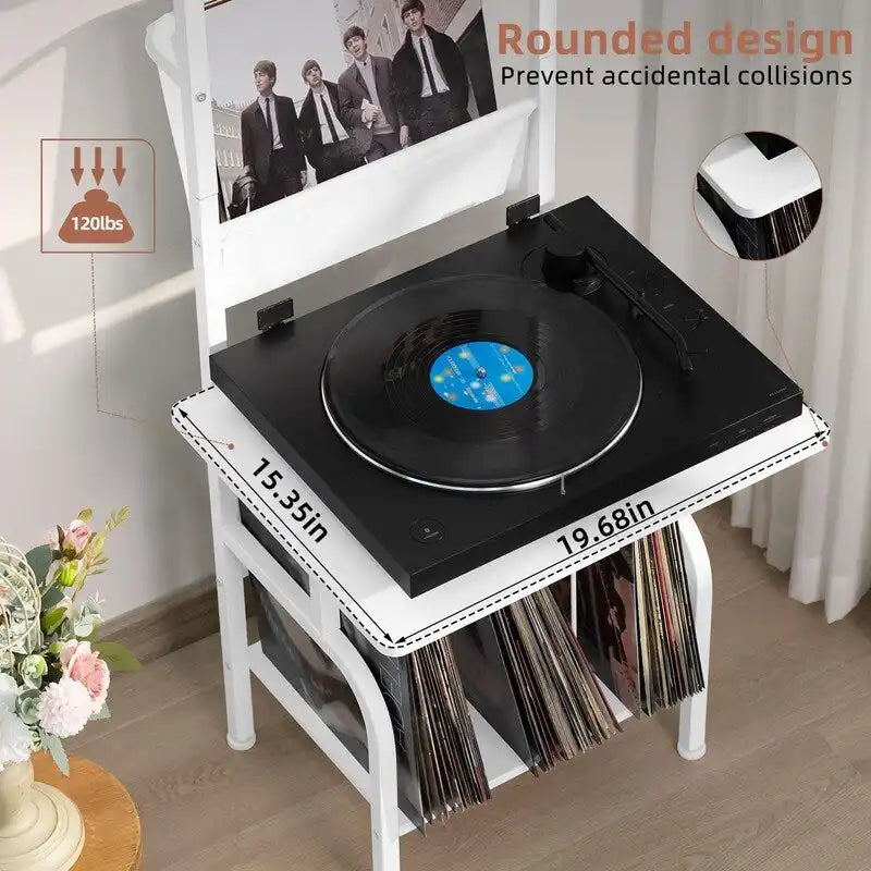 Meuble de tourne-disque haut - 50 x 39 x 144 cm