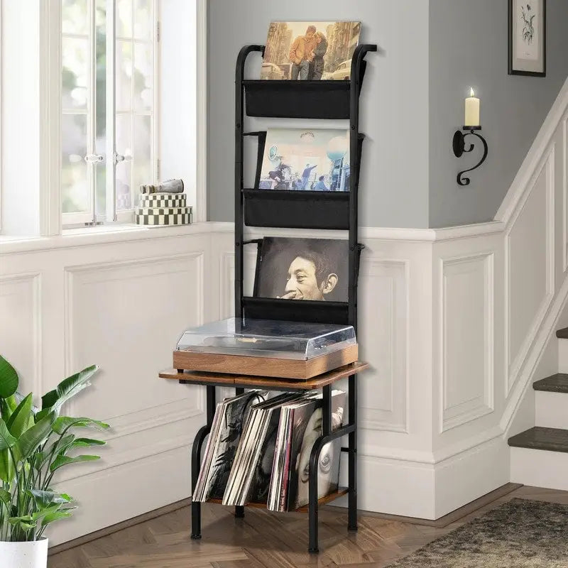 Meuble de tourne-disque haut - 50 x 39 x 144 cm