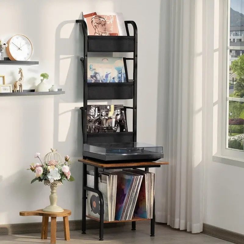 Meuble de tourne-disque haut - 50 x 39 x 144 cm