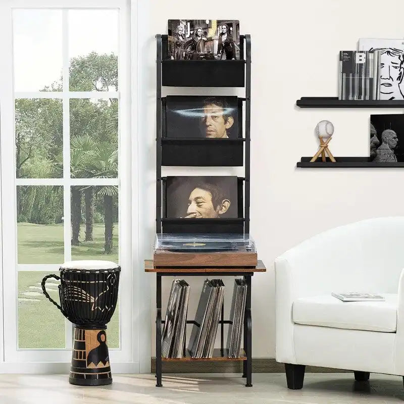 Meuble de tourne-disque haut - 50 x 39 x 144 cm