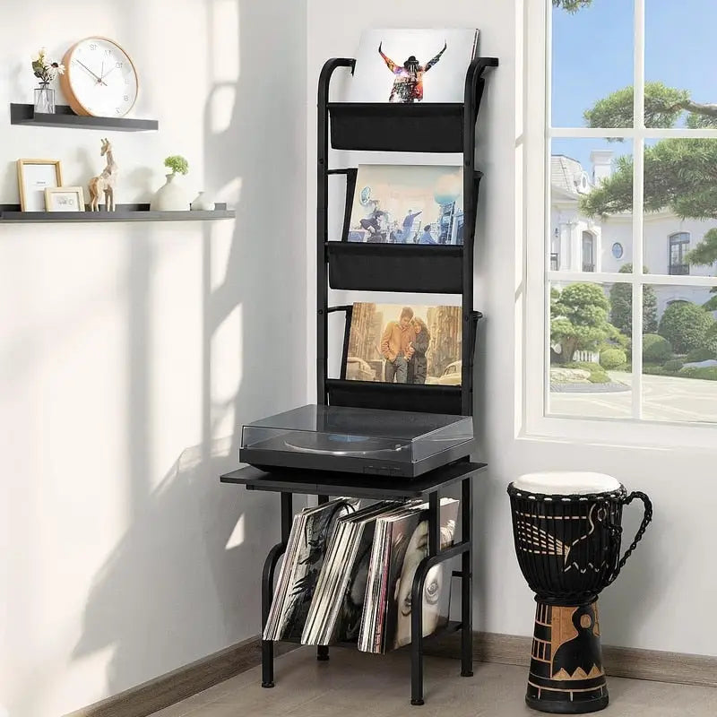 Meuble de tourne-disque haut - 50 x 39 x 144 cm