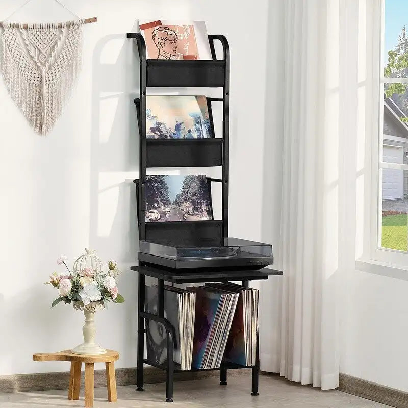 Meuble de tourne-disque haut - 50 x 39 x 144 cm