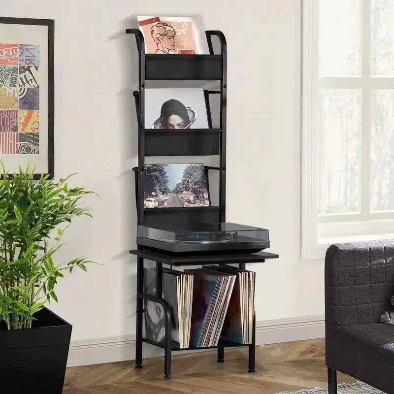 Meuble de tourne-disque haut - 50 x 39 x 144 cm